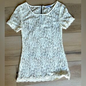 Express cream lace top
